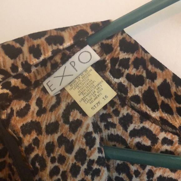 Turtleneck leopard velvet dress - Picture 6 of 10